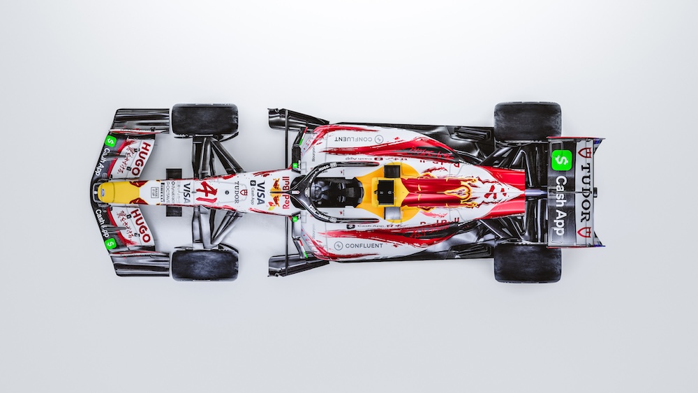 Visa Cash App Racing Bulls F1 car with special Cherry Edition livery for Japan GP.