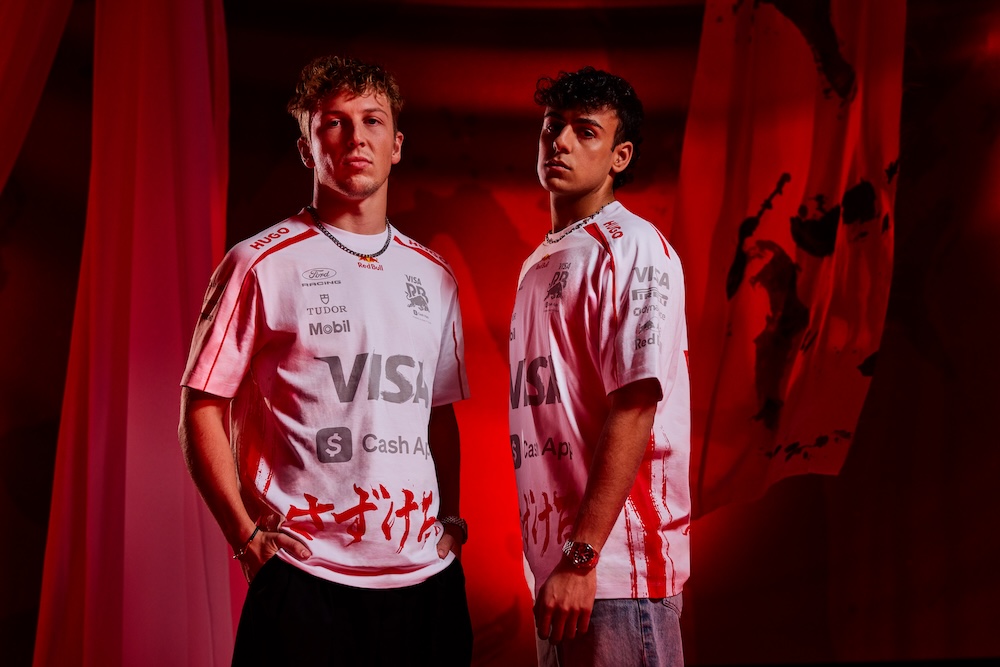 Visa Cash App Racing Bulls F1 car with special Cherry Edition livery for Japan GP.